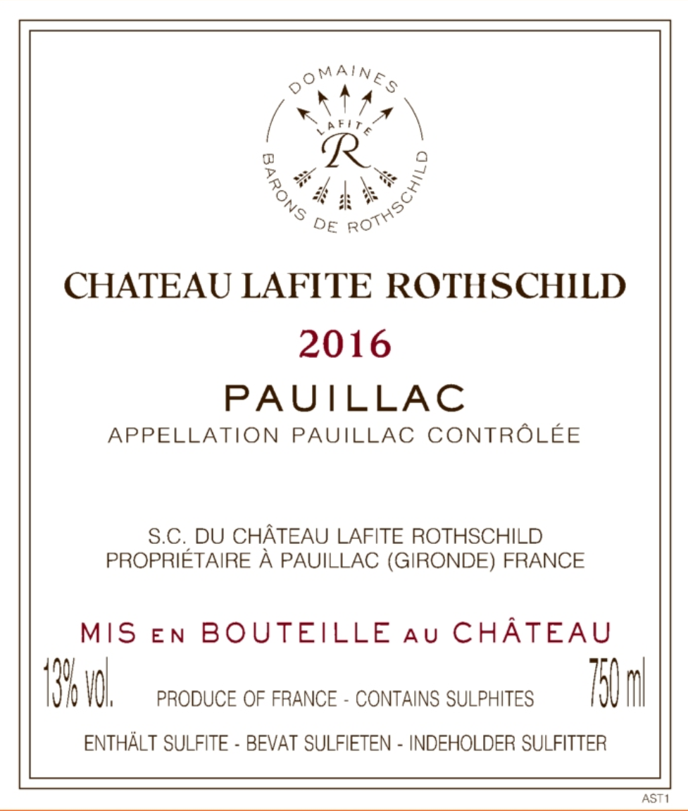 R Dom Chateau Lafite Rothschild Pauillac