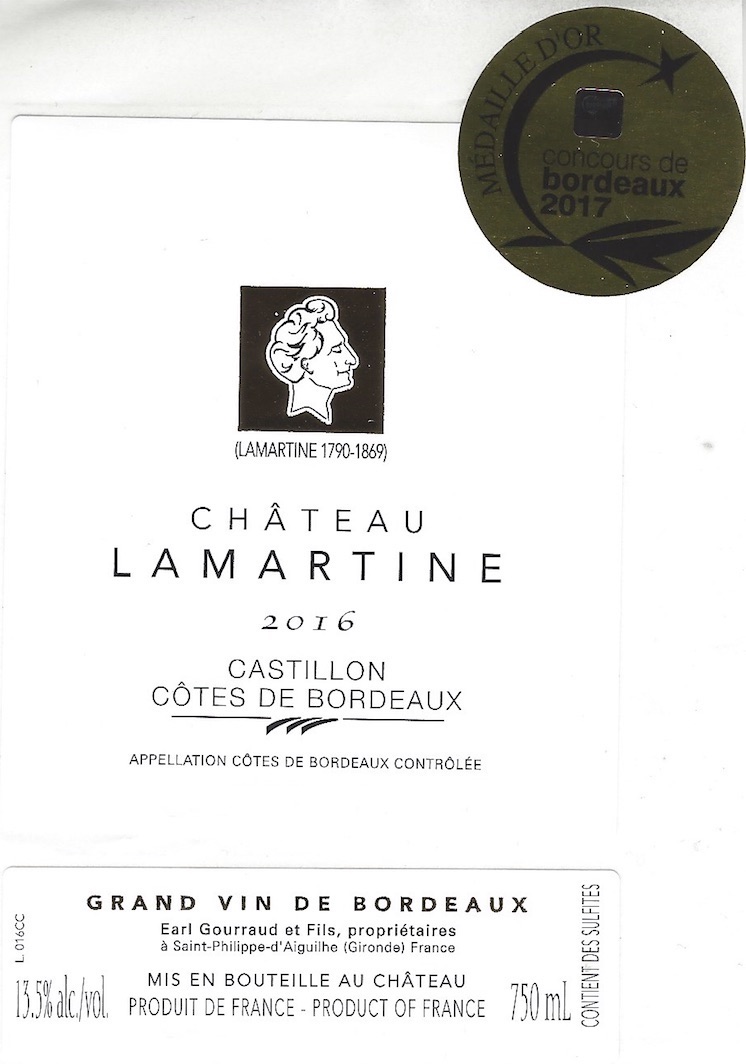 Chateau Lamartine Cotes De Bordeaux