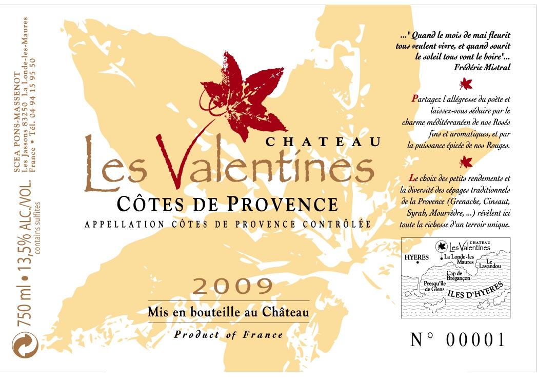 Les Valentines Cotes De Provence