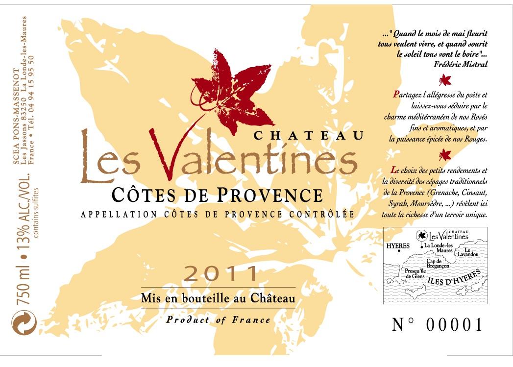 Les Valentines Cotes De Provence