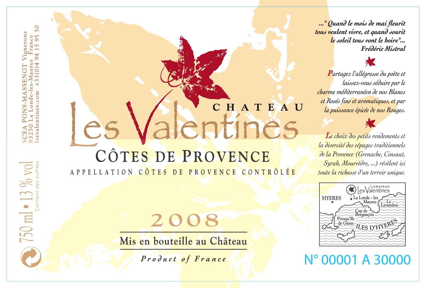Cotes Du Provence Les Valentines