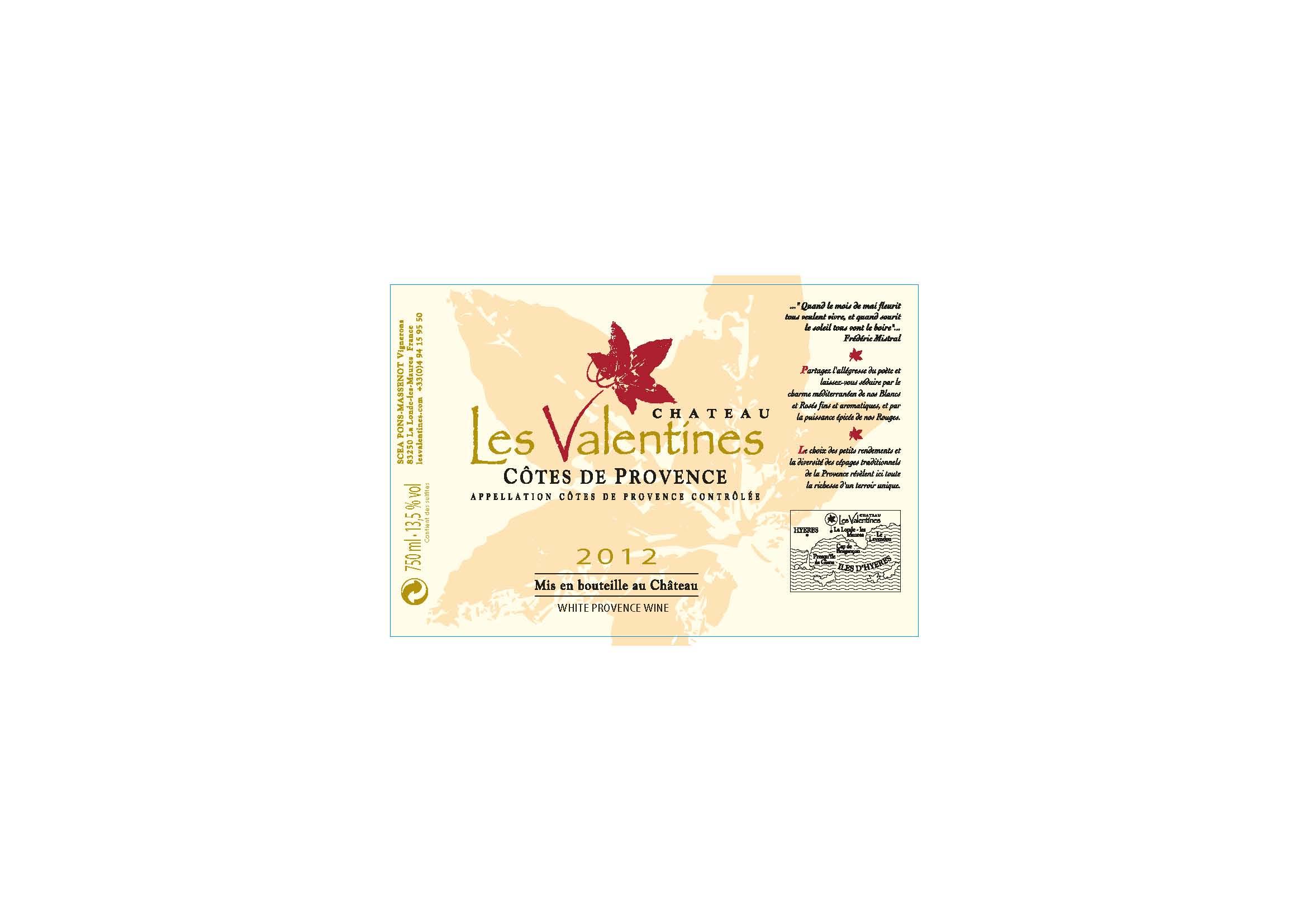 Les Valentines Côtes De Provence