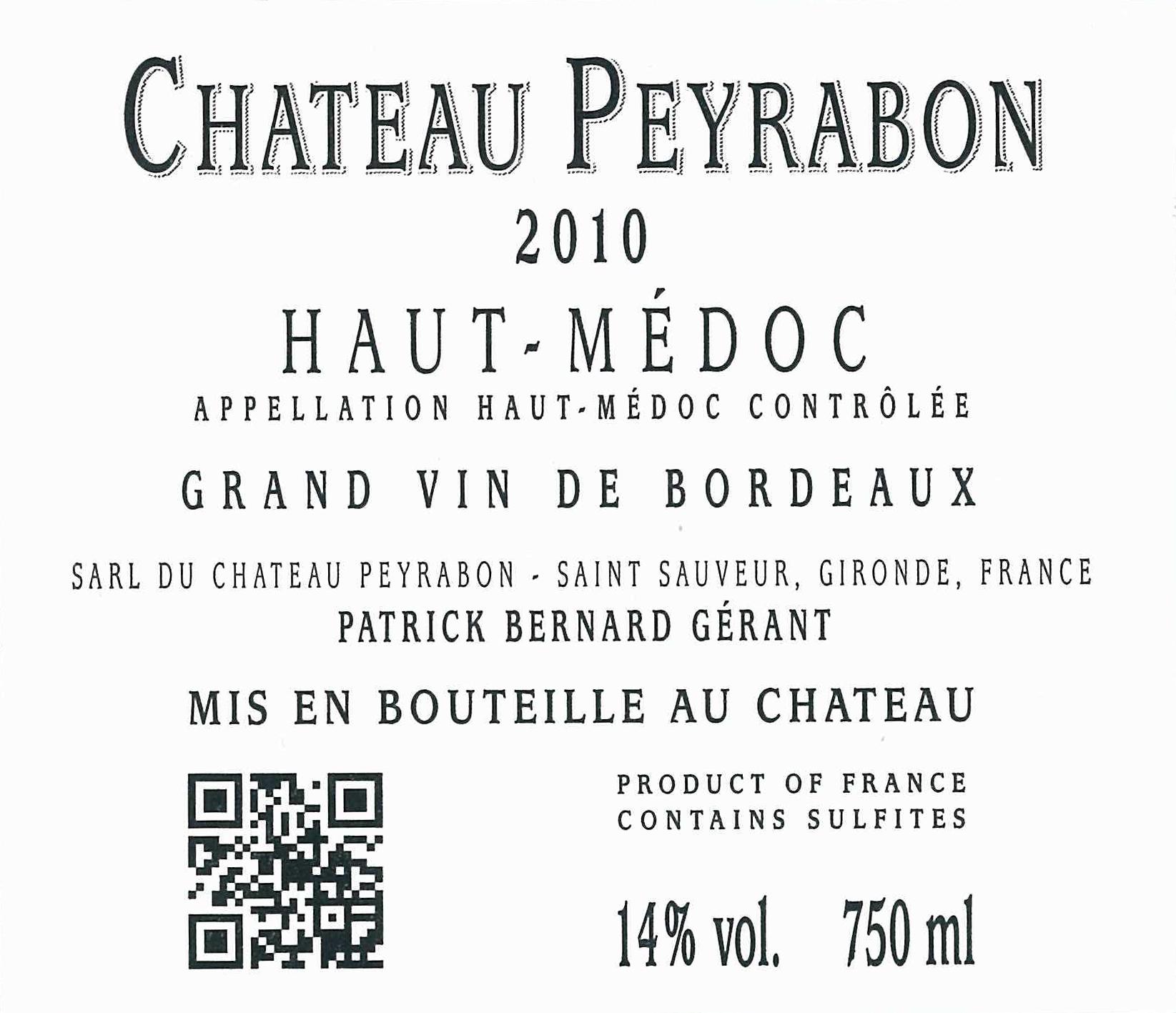 Château Haut-Médoc Cru Bourgeois Peyrabon