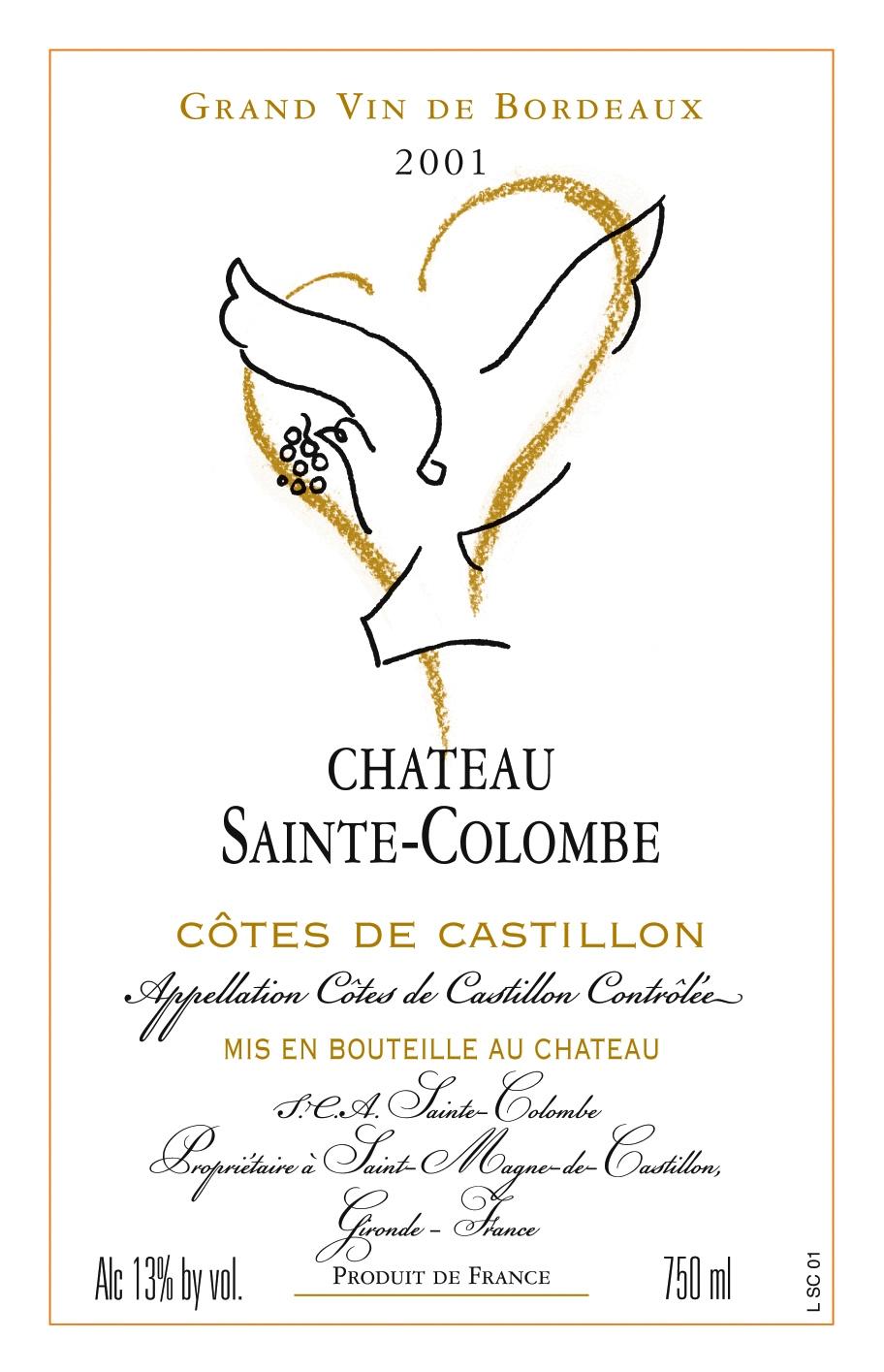 Chateau Sainte-Colombe Côtes De Castillon Red Bordeaux Wine