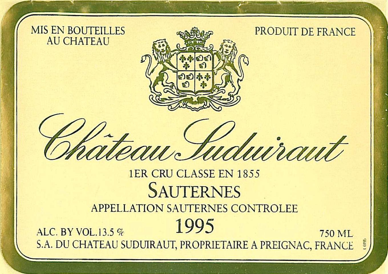 Suduiraut Sauternes Aoc