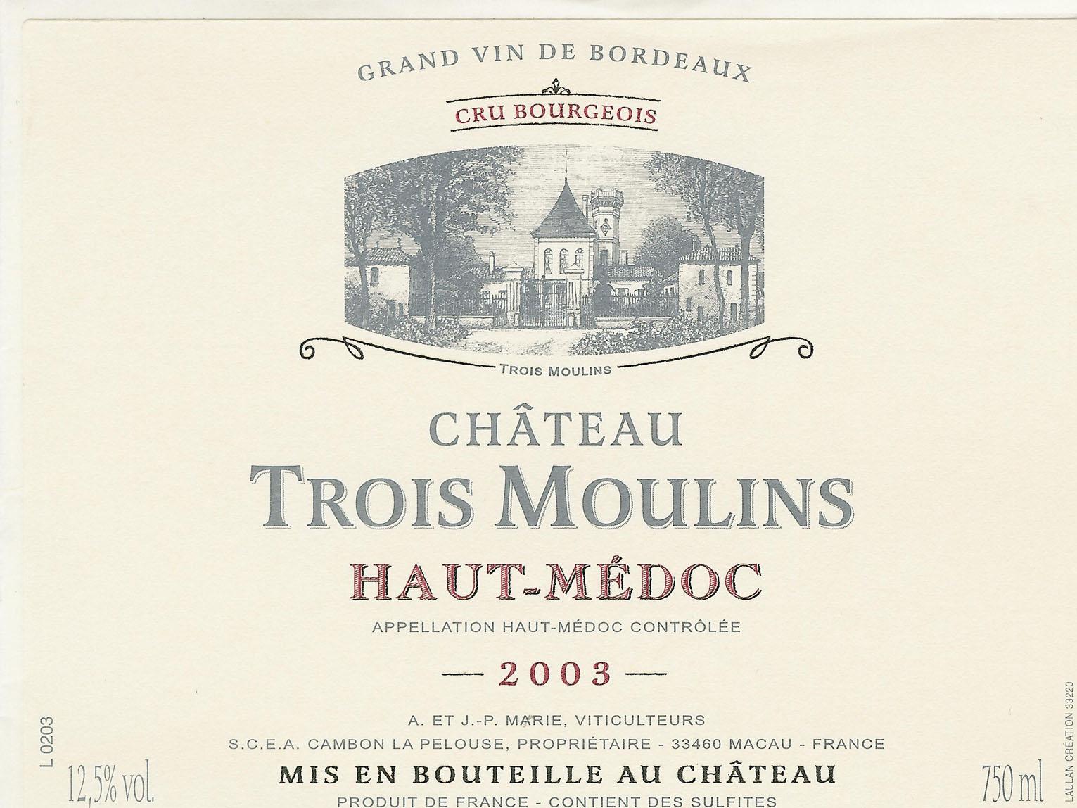 Trois Moulins Cru Bourgeois