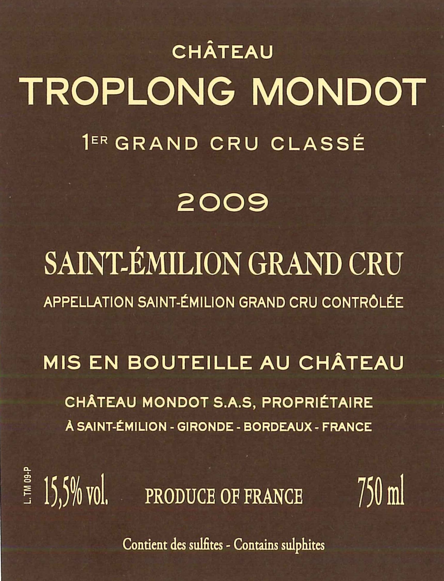 Troplong Mondot 1er Grand Cru Classé