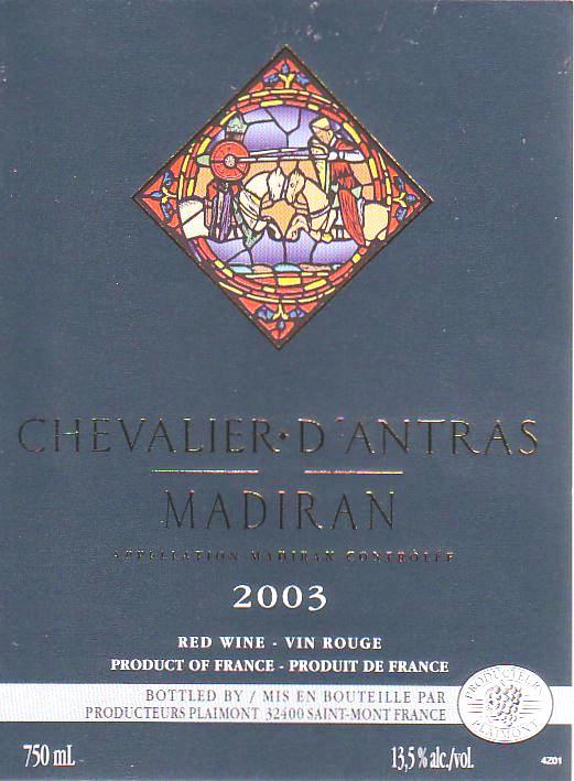 Chevalier D'antras 750 Ml Madiran