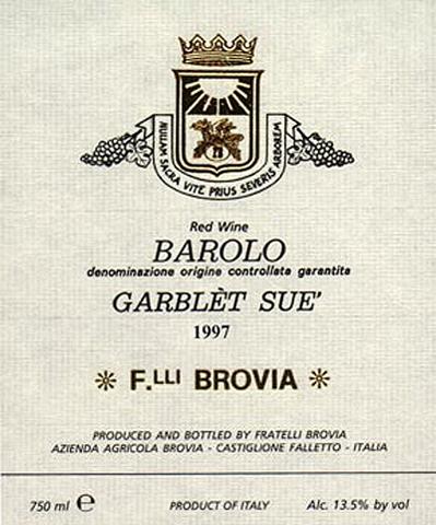 Barolo Red Wine