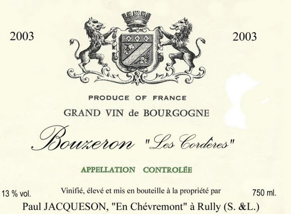 Bouzeron Les Cordères