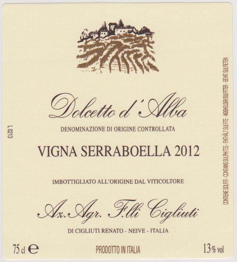 Dolcetto D'alba Vigna Serraboella
