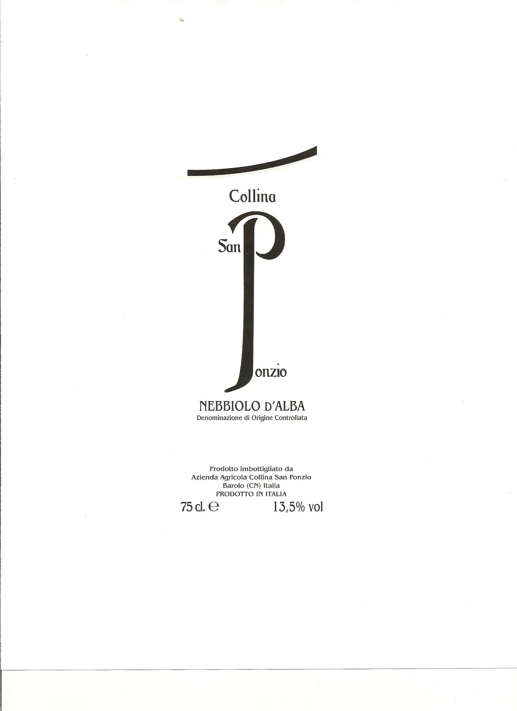 Collina San Ponzio Nebbiolo D'alba