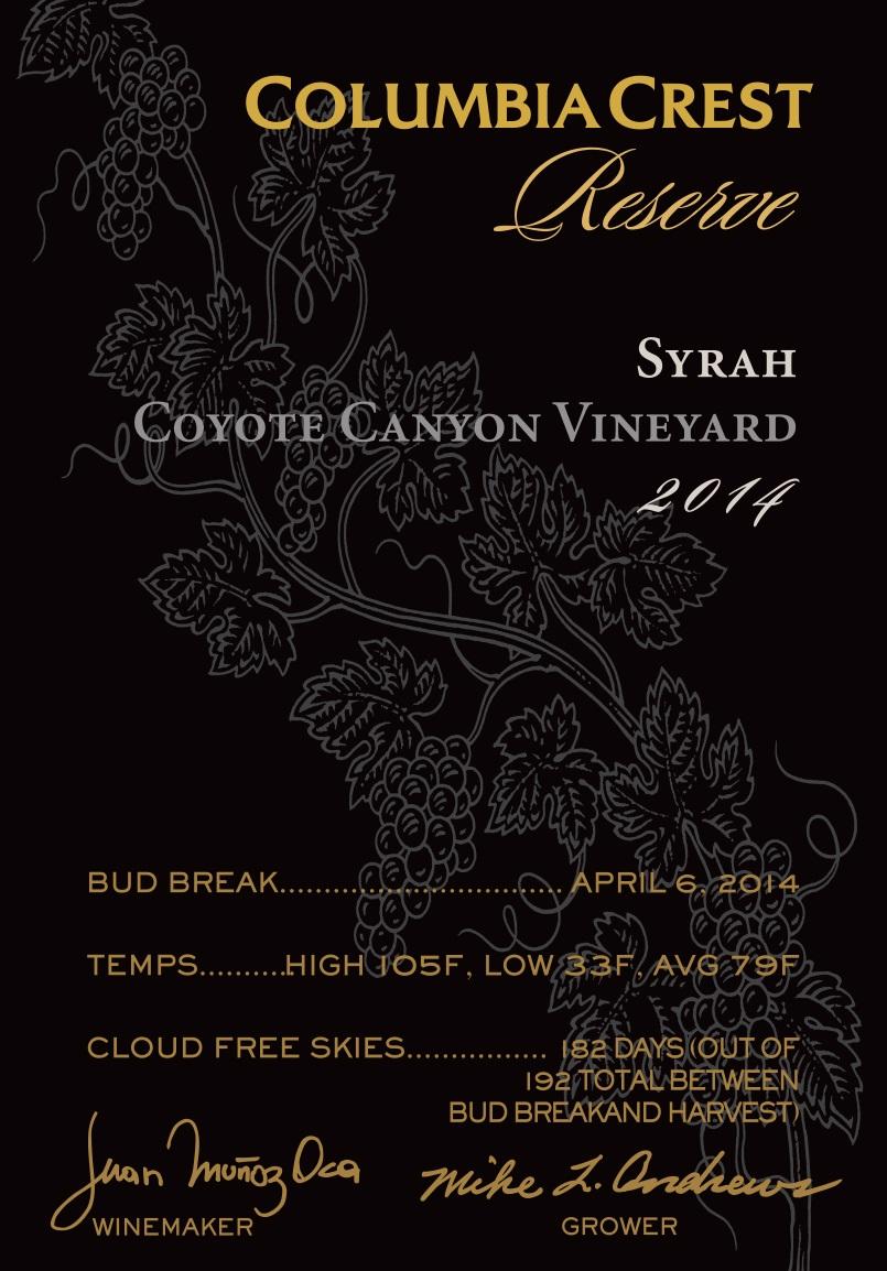 Reserve - Coyote Canyon Vineyard