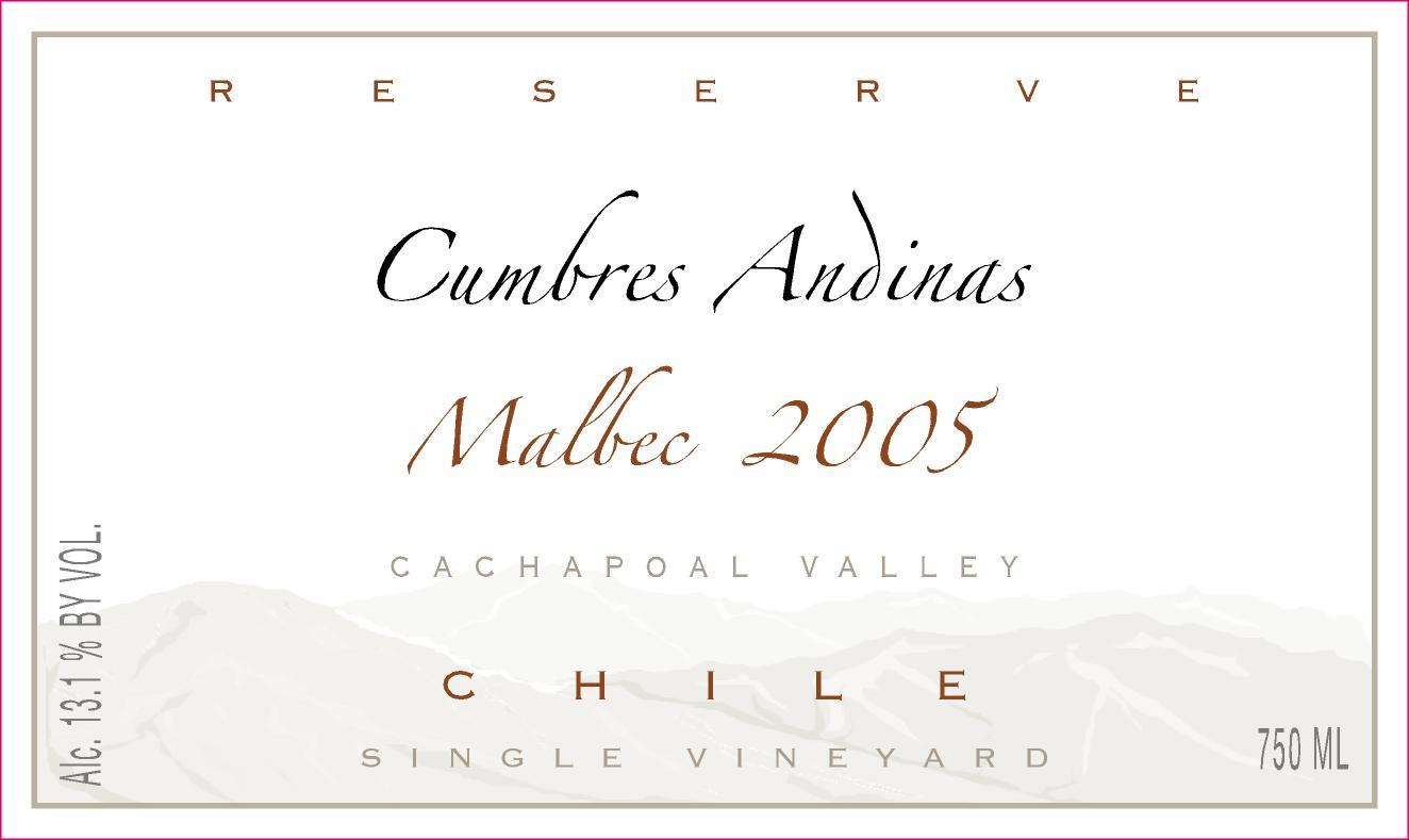 Cumbres Andinas Malbec