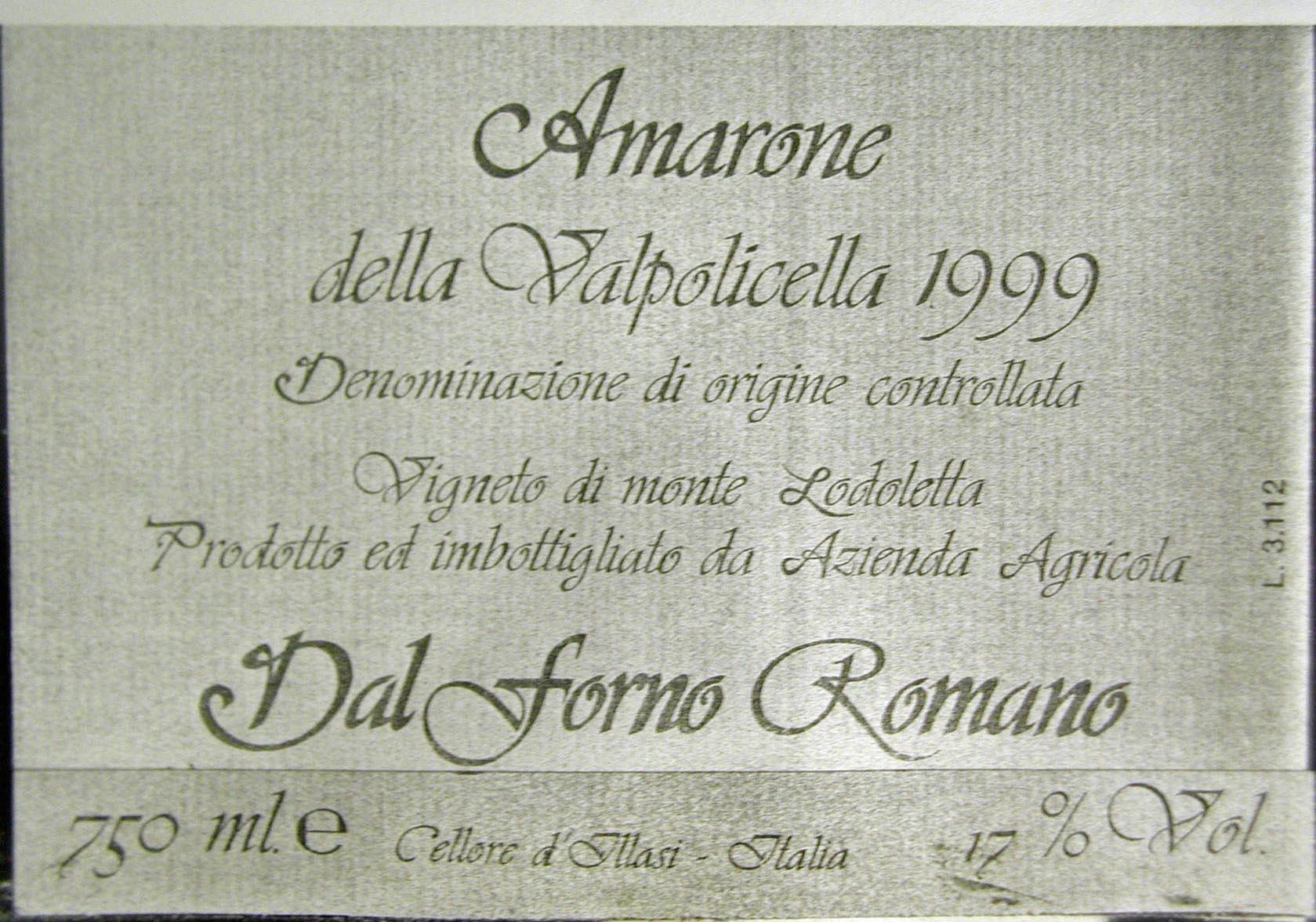 Amarone Della Valpolicella Vigneto Di Monte Lodoletta