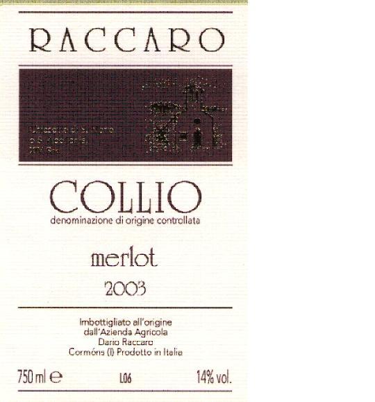 Raccaro Collio Merlot