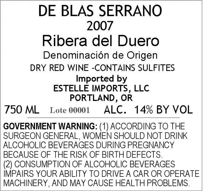 Surgeon General Dry Red Wine