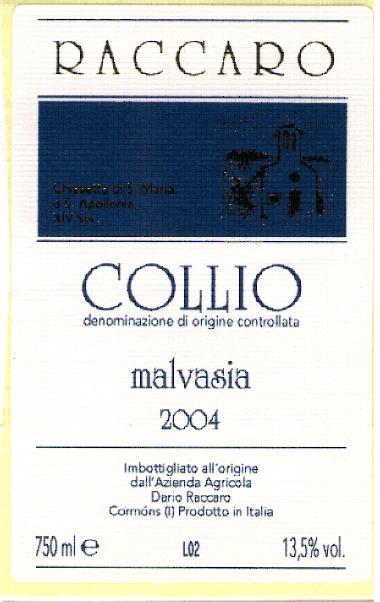 Malvasia Raccaro Collio