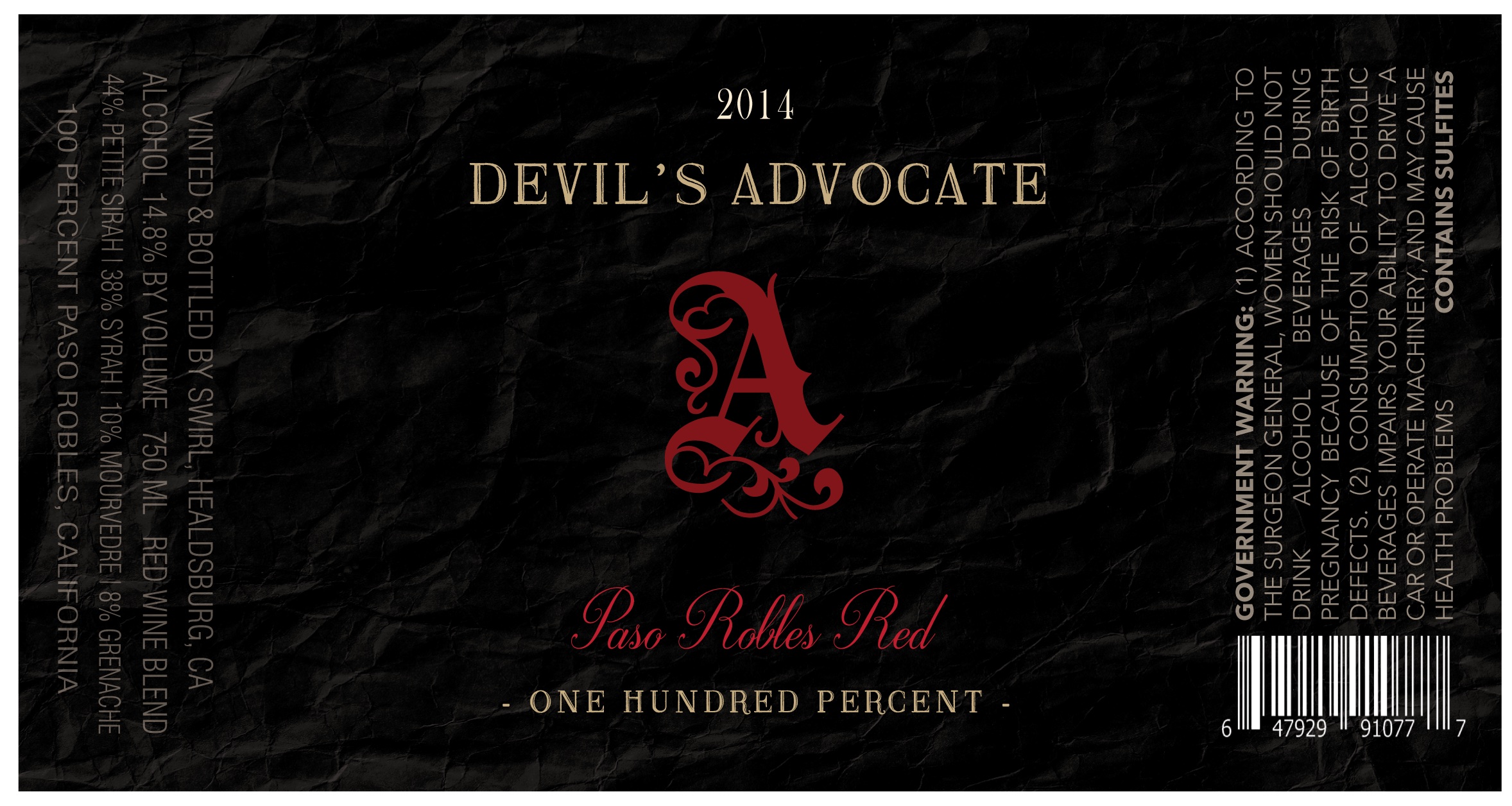 Devil's Advocate Paso Robles Red