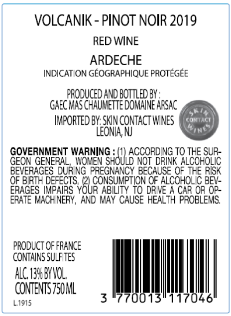 Volcanik - Pinot Noir