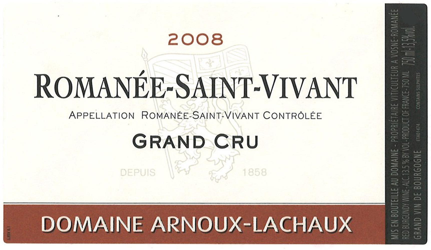 1858 Romanée - Saint - Vivant Sv