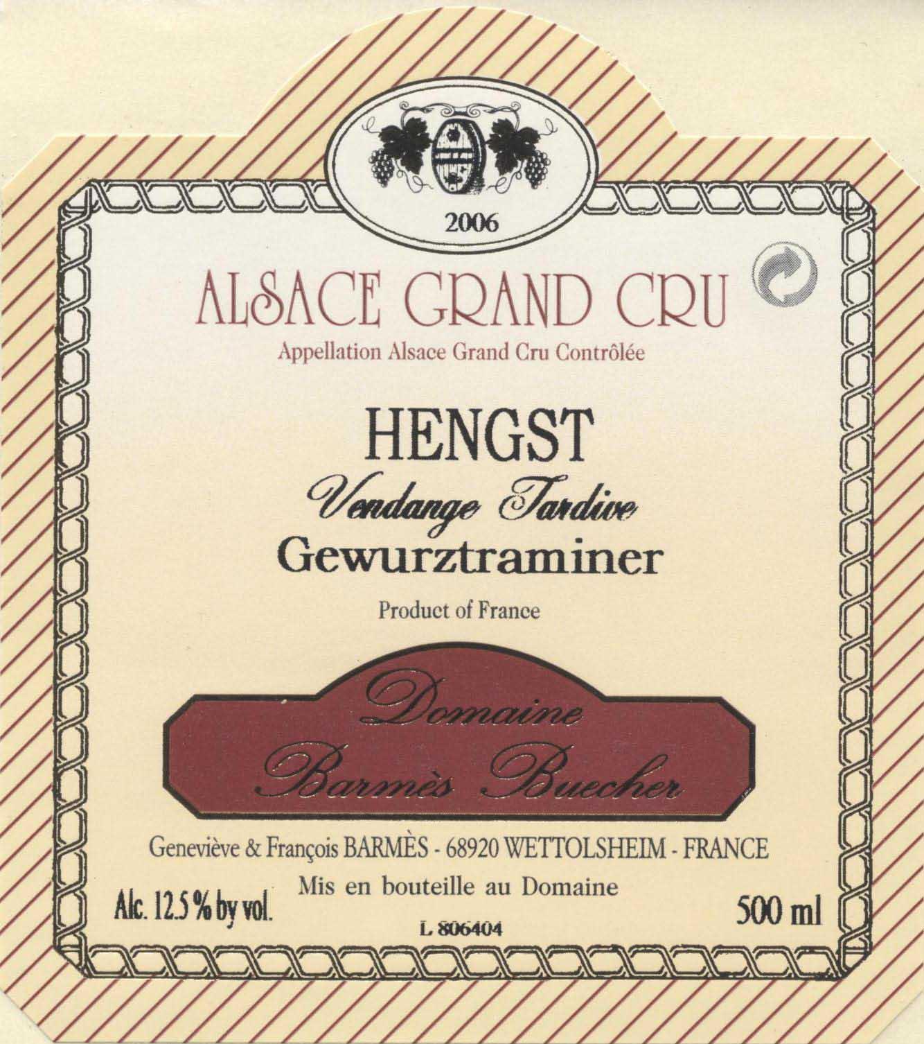 Hengst Vendange Tardive