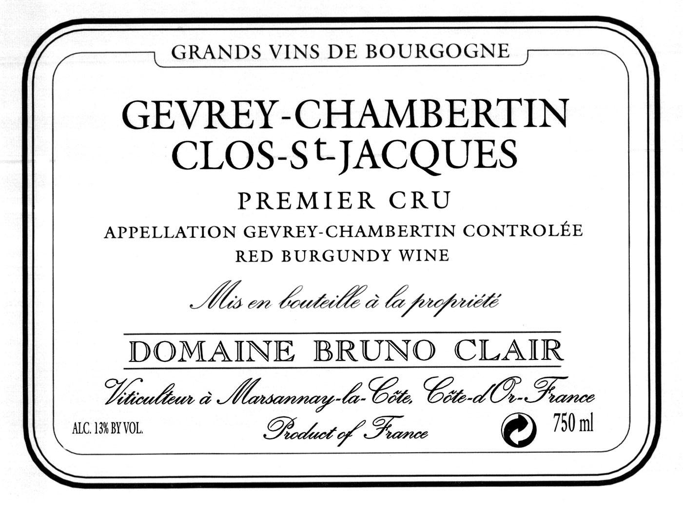 Gevrey-Chambertin Clos-St-Jacques Premier Cru