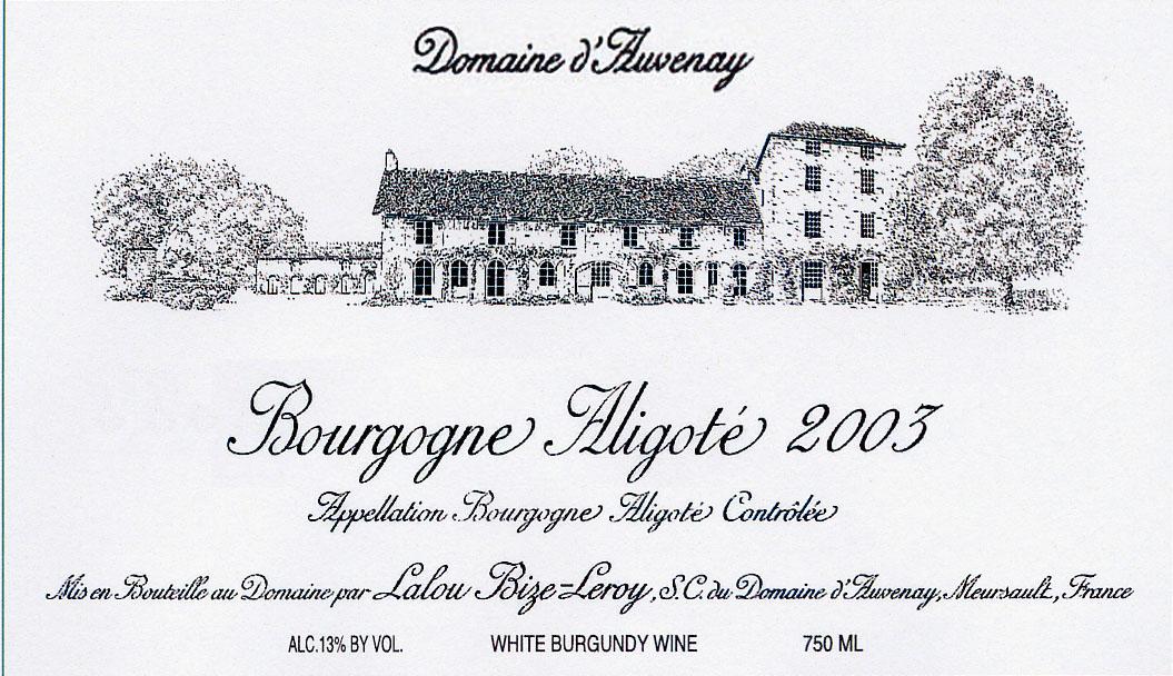 Bourgogne Aligoté