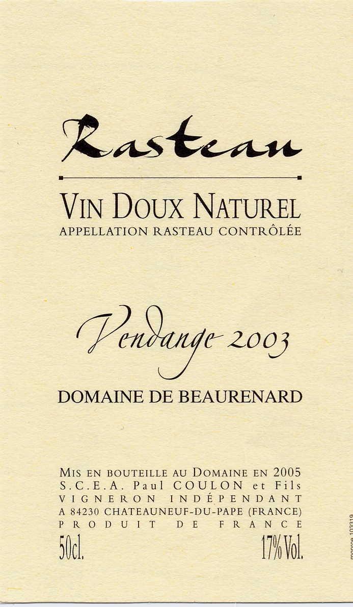 Rasteau Vin Doux Naturel