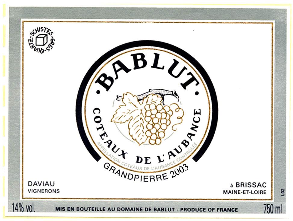 Coteaux Bablut L'aubance