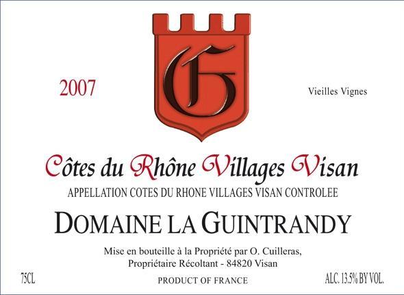 Côtes Du Rhône Village Visan << Vielles Vignes >>