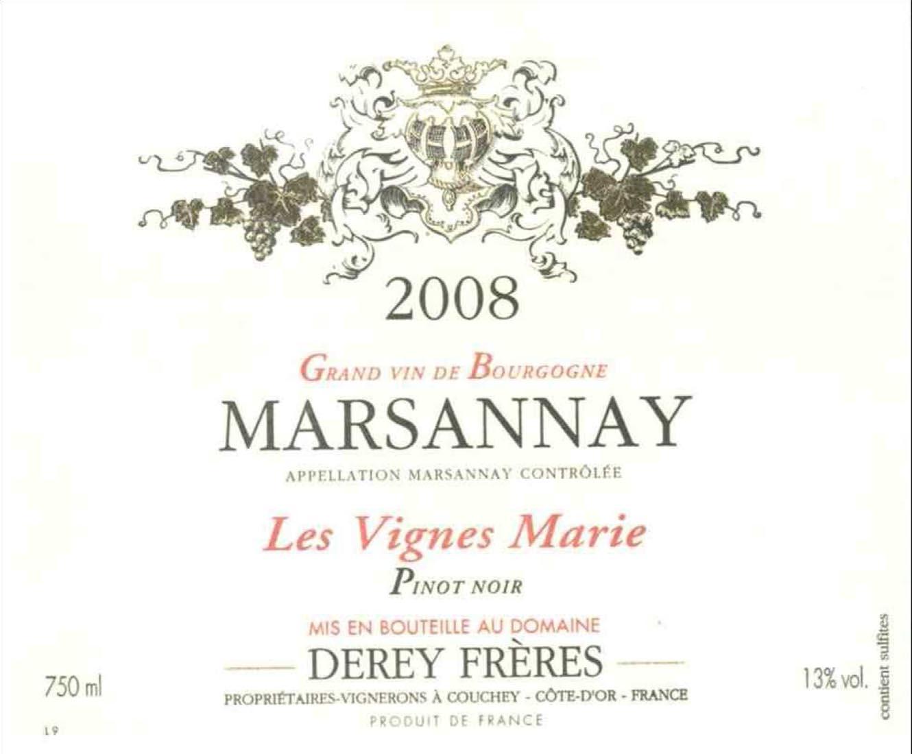 Pinot Noir Marsannay Vignes Marie