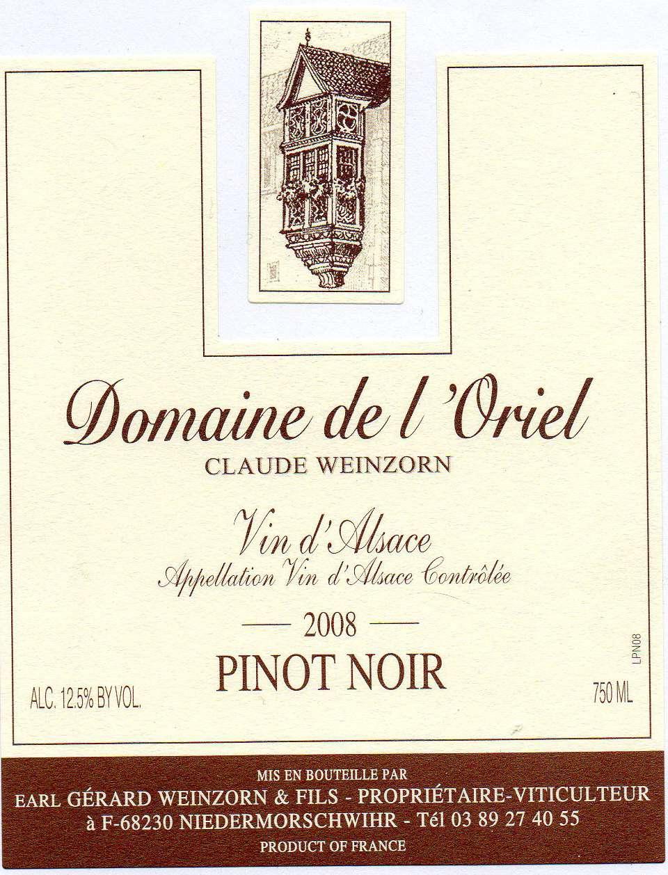 Domaine De L'oriel Pinot Noir