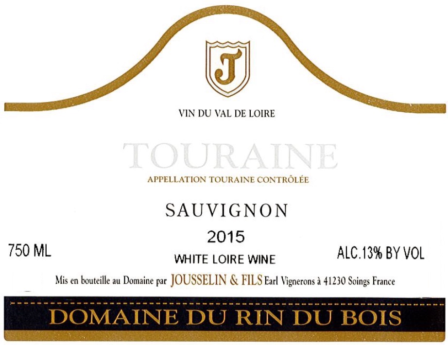 J Vin Du Val De Loire Touraine Sauvignon