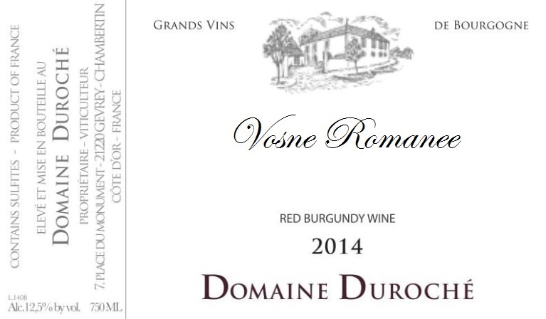 Vosne Romanee Red Burgundy Wine