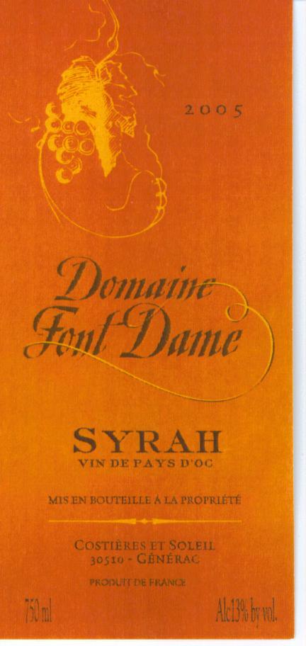 Domaine Font Dame Syrah
