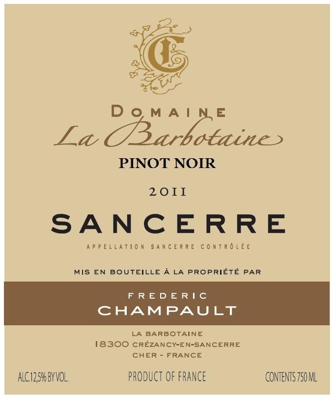 La Barbotaine Pinot Noir Sancerre