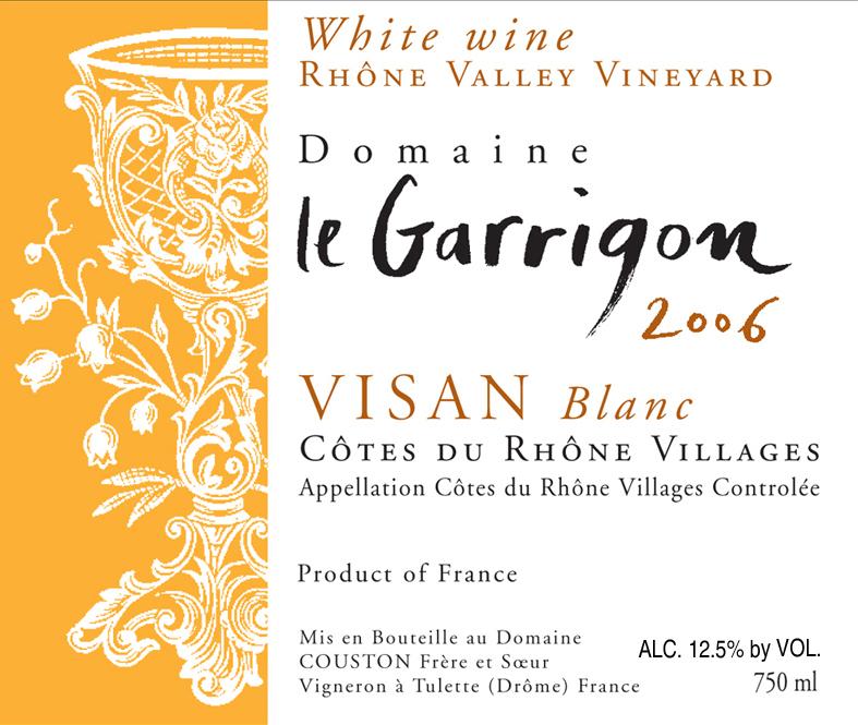 Le Garrigon Visan Blanc