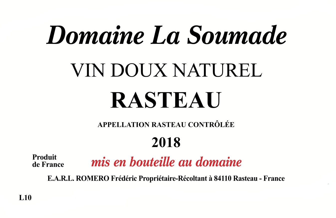 Vin Doux Naturel - Rasteau