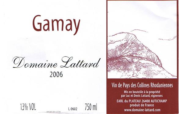 Gamay Vin De Pays Des Collines Rhodaniennes