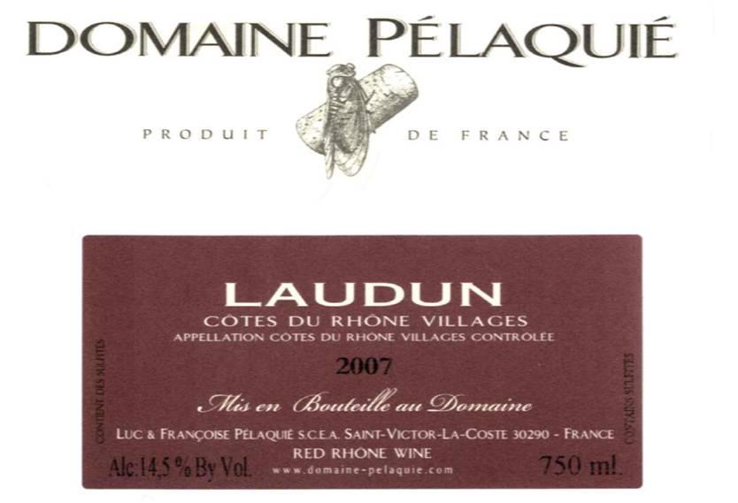 Pelaquie Red Rhone Wine