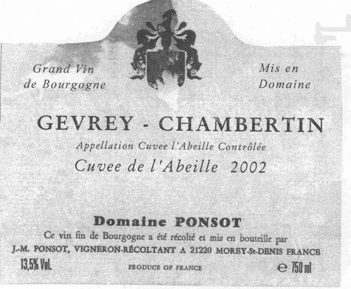 Grand Vin De Bourgogne Gevrey