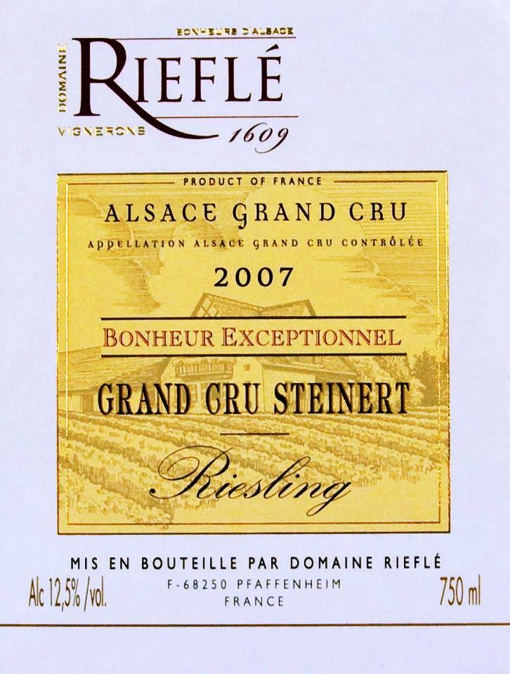 Bonheur Exceptionnel Riesling Steinert