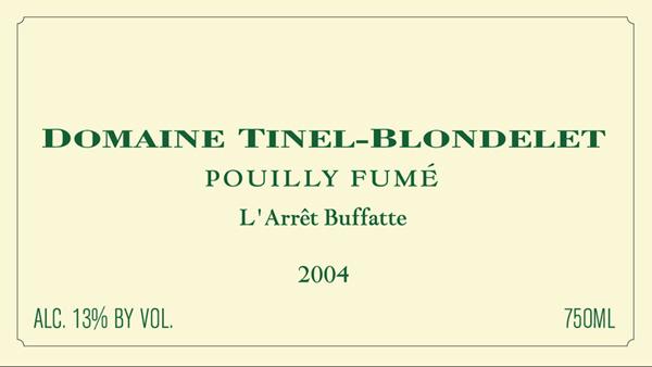Pouilly Fumé L'arrêt Buffatte