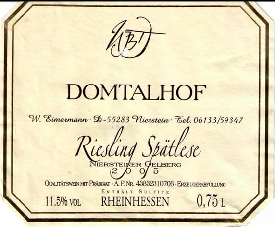 Riesling Spätlese Niersteiner Qelberg