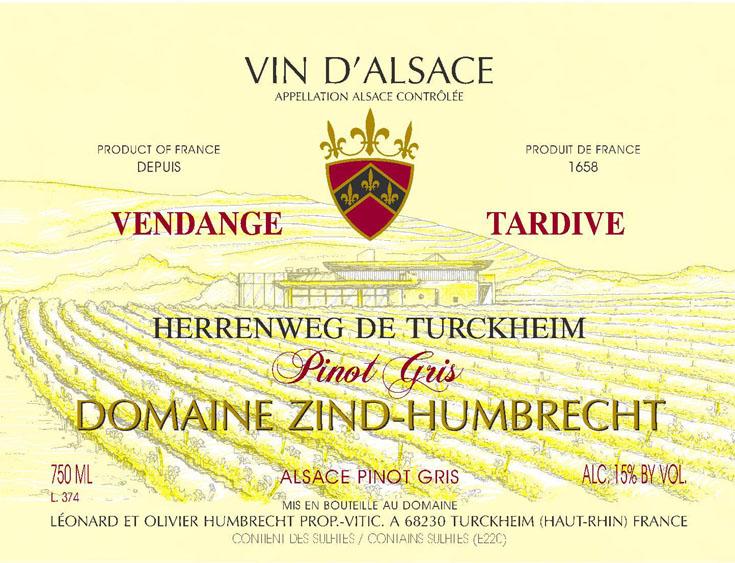 Vendange Tardive - Pinot Gris