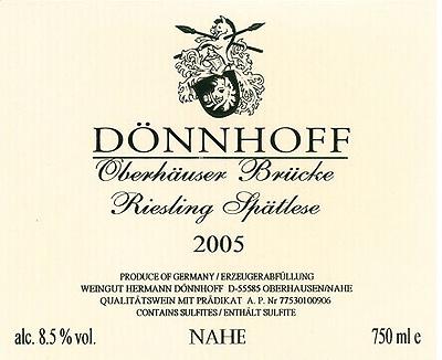 Oberhäuser Brücke Riesling Spätlese