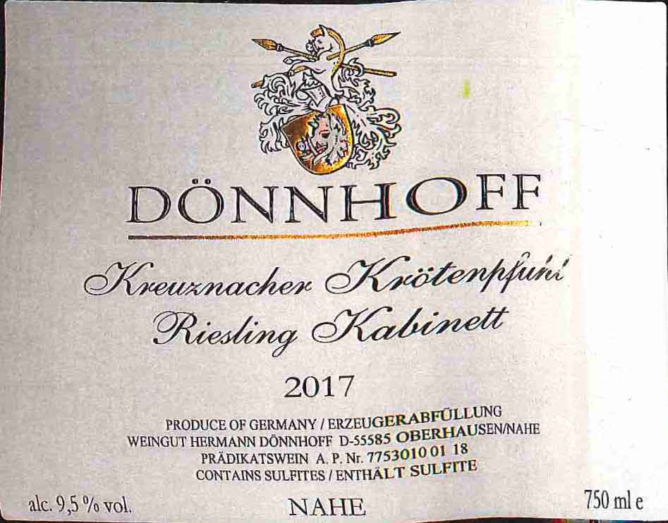 Kreuznacher Krötenpfuni Riesling Kabinett