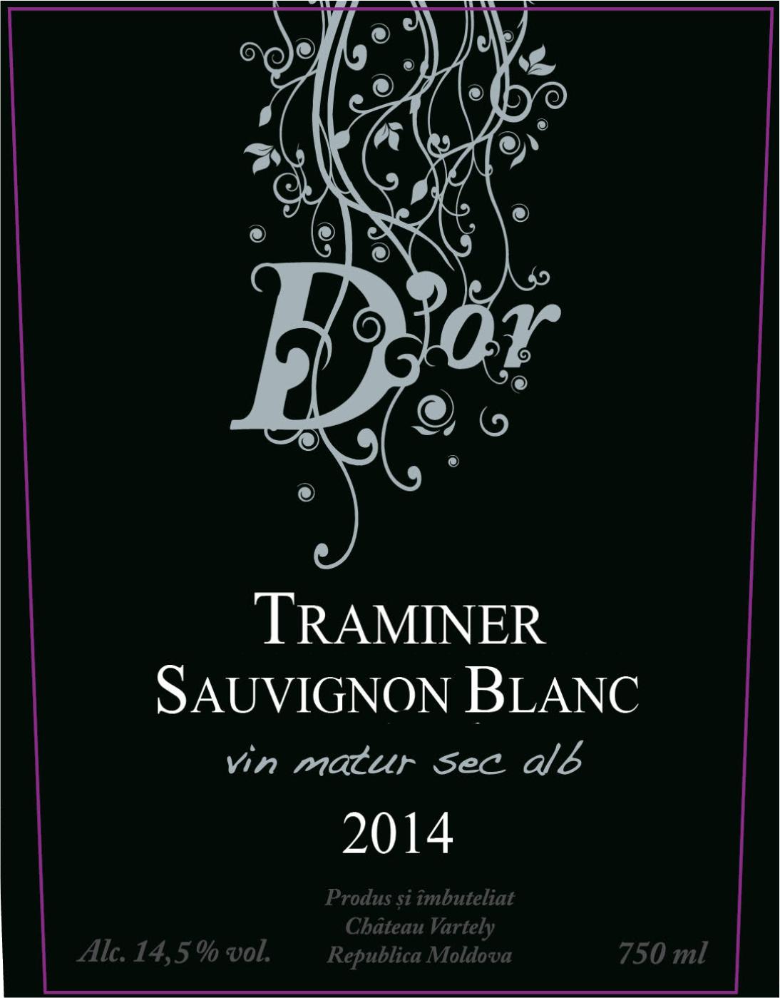 D'or Chateau Vartely Traminer & Sauvignon Blanc Select Quality Mature White Dry Wine