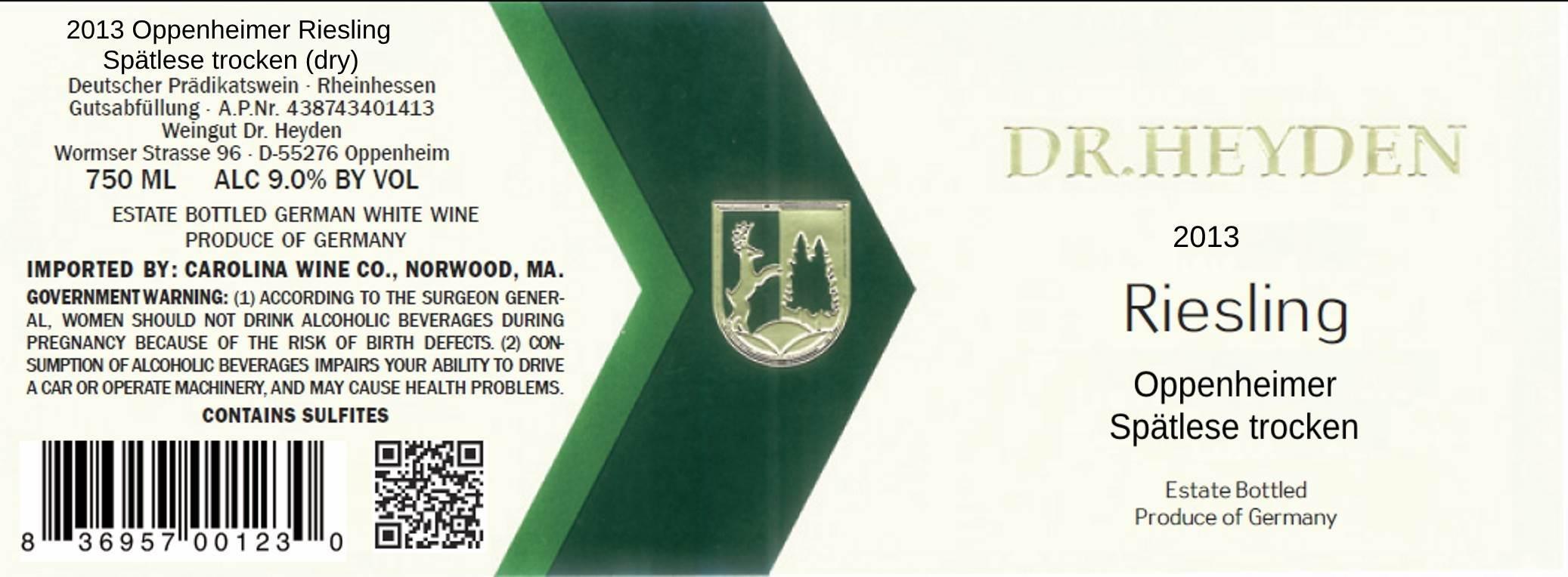 Oppenheimer Spatlese